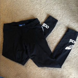 Adidas Black cotton leggings